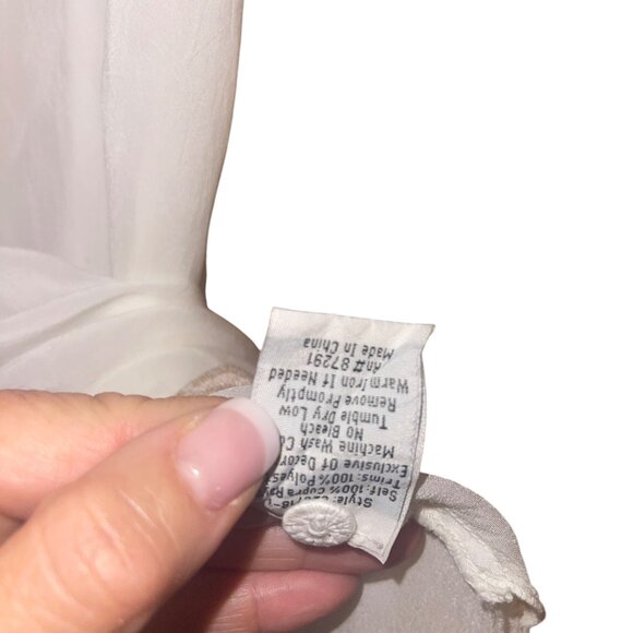 Johnny Was Womens Top Size S White Talum Allover Embroidered Tunic Boho Chic - Picture 10 of 12